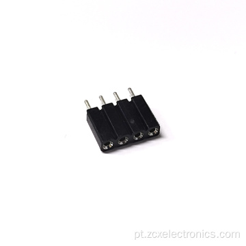 2.54 Conector de altura de altura de plástico preto